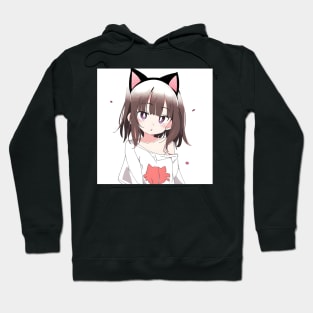 Cat Girl Retro 1990s Style Hoodie